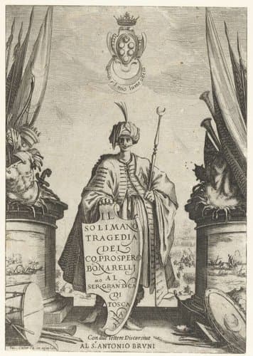 Titelblad voor de tragedie 'Il Solimano' by Jacques Callot