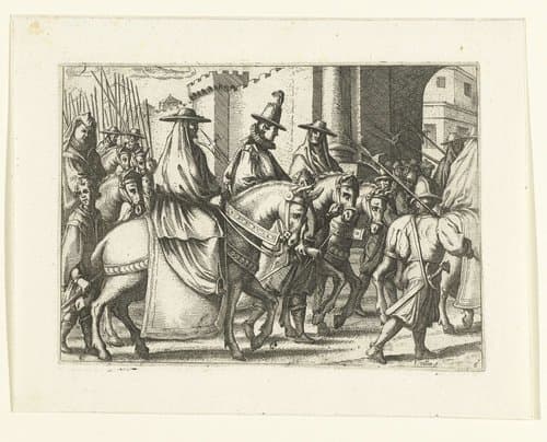 Intocht van Margaretha van Oostenrijk in Ferrara by Jacques Callot