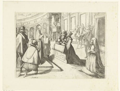 Huwelijk van Margaretha van Oostenrijk met Filips III by Jacques Callot