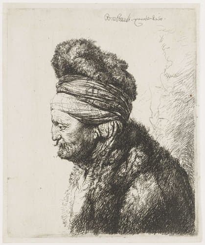 Hoofden van Oosterlingen, 2 (4) by Rembrandt van Rijn