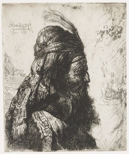 Hoofden van Oosterlingen, 3 (4) by Rembrandt van Rijn