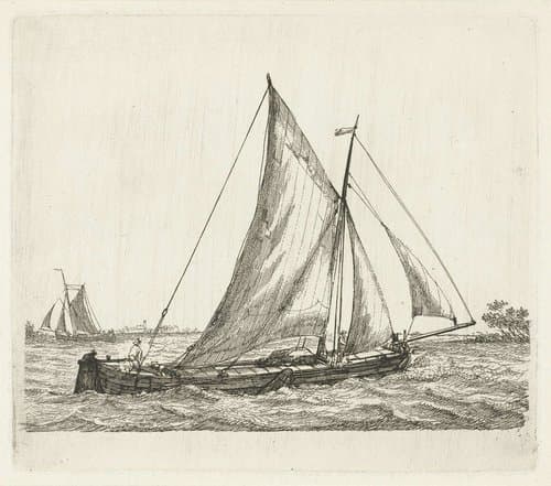 Kraak met twee figuren by Gerrit Groenewegen