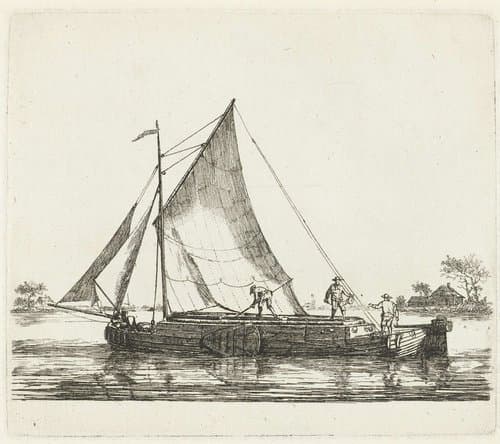 Turfschip op binnenwater by Gerrit Groenewegen