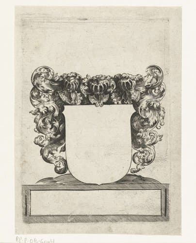 Leeg wapenschild by Abraham de Bruyn