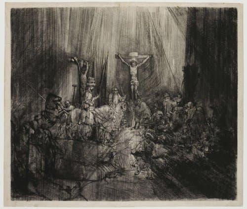 De drie kruisen by Rembrandt van Rijn