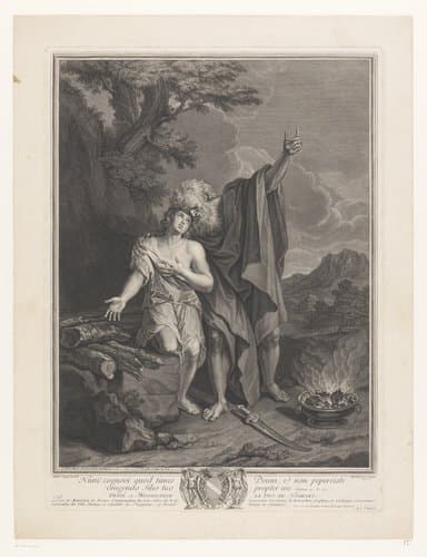 Offer van Abraham by Pierre Drevet