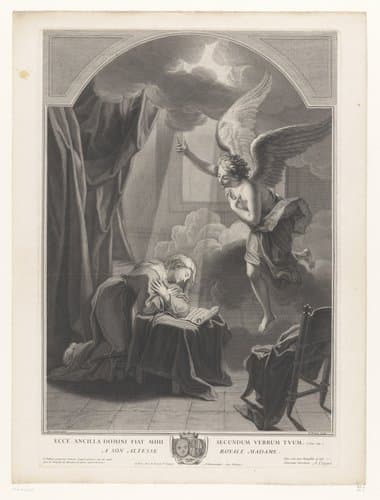 Annunciatie by Pierre Drevet
