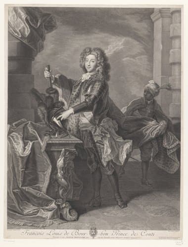 Portret van Frans Lodewijk van Bourbon-Conti by Pierre Drevet