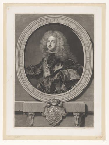 Portret van Filips V van Spanje by Pierre Drevet