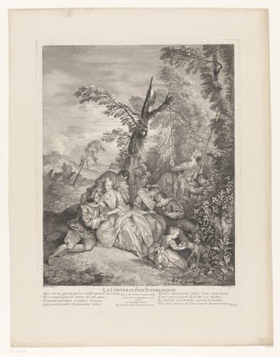 Galant gezelschap bij een schommel by Pierre Filloeul