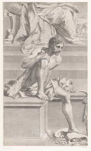 These over theologie van Antoine Talon (linkermiddendeel) by Claude Mellan