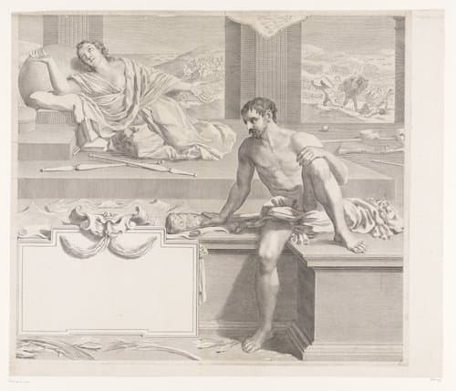 These over theologie van Antoine Talon (rechtermiddendeel) by Claude Mellan
