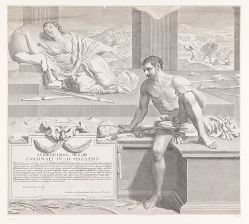 These over theologie van Antoine Talon (rechtermiddendeel) by Claude Mellan