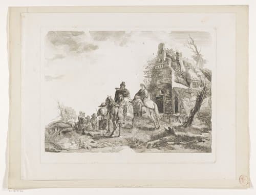 Prenten naar schilderijen door Philips Wouwerman by Jean Moyreau