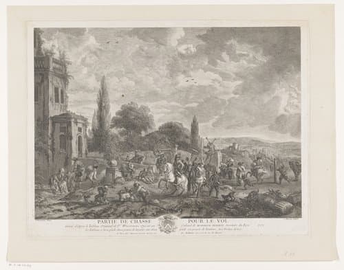 Prenten naar schilderijen door Philips Wouwerman by Jean Moyreau