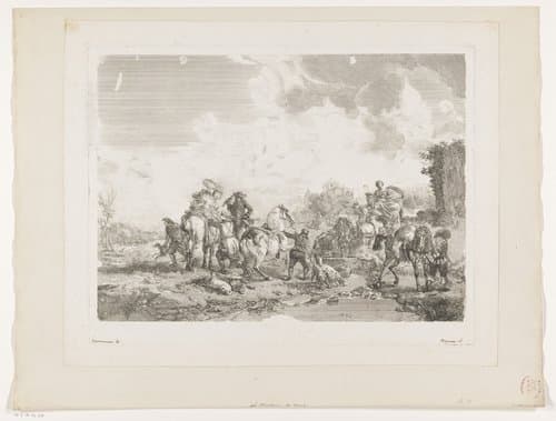 Prenten naar schilderijen door Philips Wouwerman by Jean Moyreau