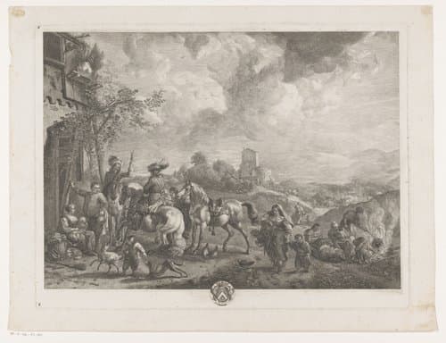 Prenten naar schilderijen door Philips Wouwerman by Jean Moyreau
