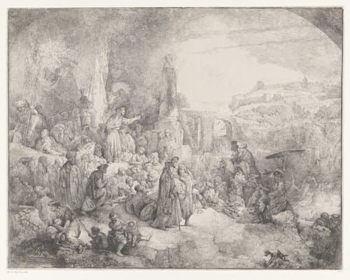 Prediking van Johannes de Doper by Jean Pierre Norblin de la Gourdaine