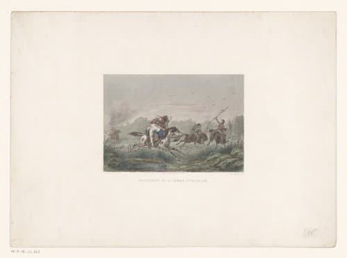 Ontvoering van de vrouw van een kolonist by Ferdinand Delannoy