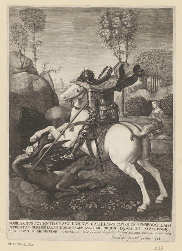 Heilige Joris en de draak by David Des Granges