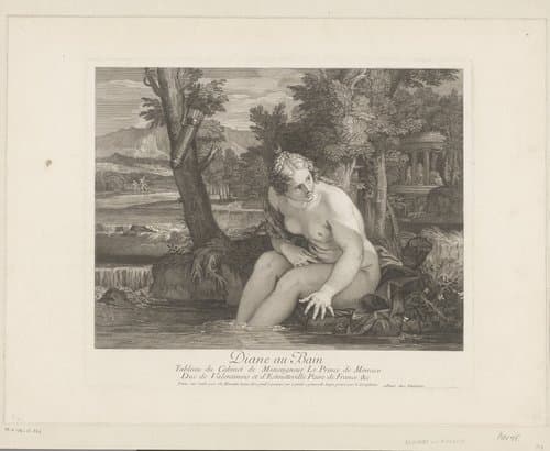 Badende Diana by Louis Desplaces