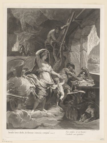 Venus in de smidse van Vulcanus by Louis Desplaces