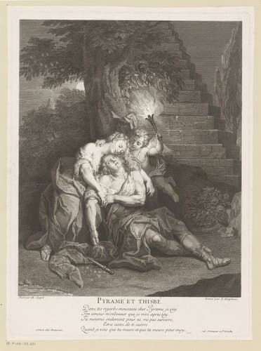 Pyramus en Thisbe by Louis Desplaces