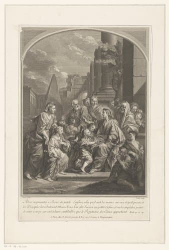 Christus zegent de kinderen by Simon de La Vallée