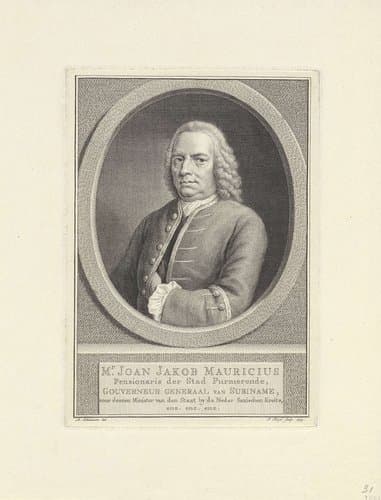 Portret van Joan Jacob Mauricius by Pieter Tanjé