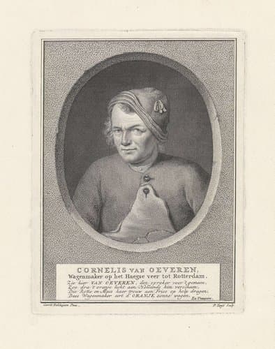 Portret van Cornelis van Oeveren by Pieter Tanjé