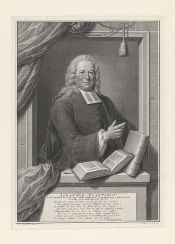 Portret van Johannes Plantinus op 61-jarige leeftijd by Pieter Tanjé