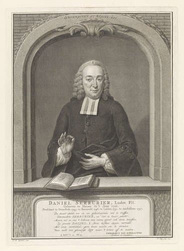 Portret van Daniel Serrurier by Pieter Tanjé