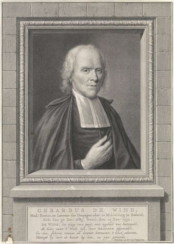 Portret van Gerardus de Wind by Pieter Tanjé