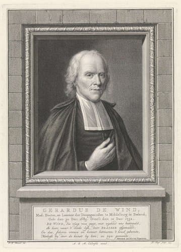 Portret van Gerardus de Wind by Pieter Tanjé