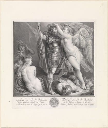 Victoria kroont een deugdzame held by Pieter Tanjé