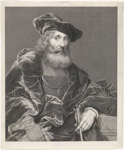 Portret van een bebaarde man by Pieter Tanjé