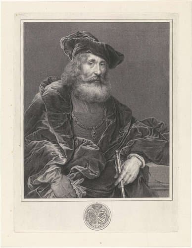 Portret van een bebaarde man by Pieter Tanjé