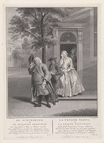 De schyndeugd, of de geveinsde droefheid / La fausse vertu, ou la feinte tristesse by Pieter Tanjé