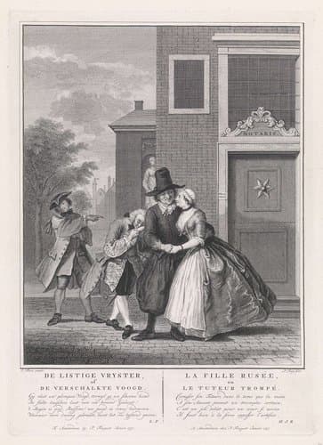 De listige vrijster of de verschalkte voogd by Pieter Tanjé