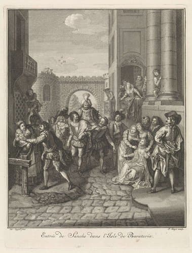 Aankomst van Sancho Panza op het eiland Barataria by Pieter Tanjé