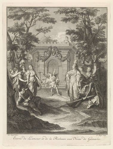 Entrée van Liefde en Rijkdom op het huwelijk van Gamache by Pieter Tanjé