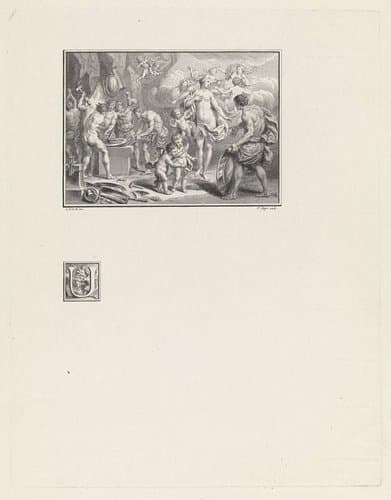 Venus vraagt Vulcanus om een wapenrusting voor Aeneas by Pieter Tanjé