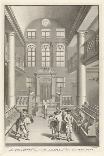 La penitence des Juifs Allemans dans leur synagogue by Pieter Tanjé