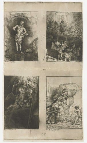 Four Illustrations to a Spanish Book by Rembrandt van Rijn