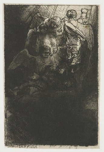 Jacobs ladder by Rembrandt van Rijn