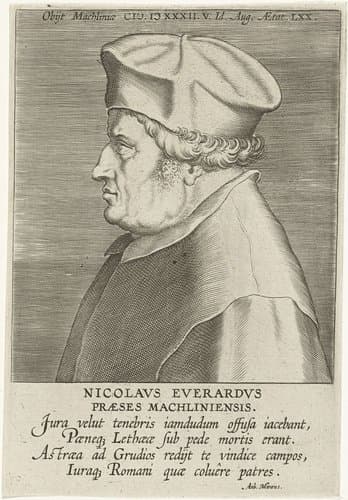 Portret van Nicolaes Everaerts by Philips Galle