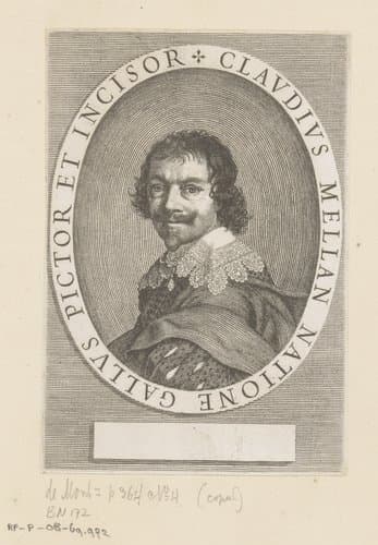 Portret van Claude Mellan by anonymous; Claude Mellan
