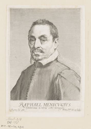 Portret van Raffaello Menicucci by Claude Mellan