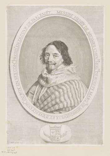 Portret van Henri de Mesmes heer van Roissy by Claude Mellan