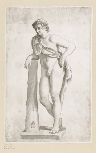 Standbeeld van een jonge naakte faun by Claude Mellan